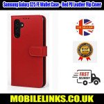Samsung Galaxy S25 FE Wallet Case – Red PU Leather Flip Cover, Card Slots Samsung Galaxy S25 FE Wallet Case – Red PU Leather Flip Cover, Card Slots